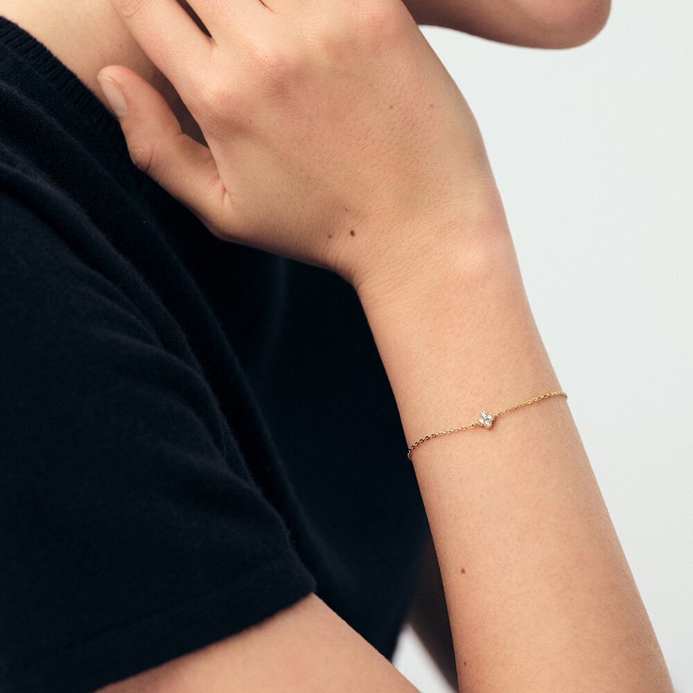 Pulsera de cadena BELOVED - Cristal / Dorado - Pulsera de cadena  | Agatha