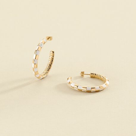 Criollas BRIGITTE - Marfil / Oro - Pendientes  | Agatha
