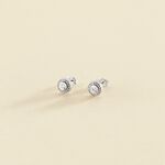 Pendientes cortos IMPERIAL - Cristal / Plateado - Pendientes  | Agatha