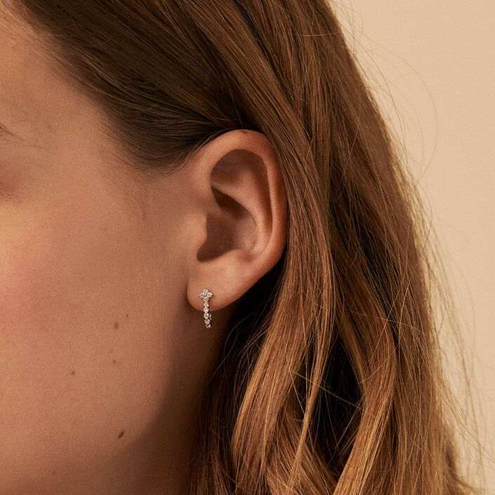 Criollas BELOVED - Cristal / Plateado - Pendientes  | Agatha