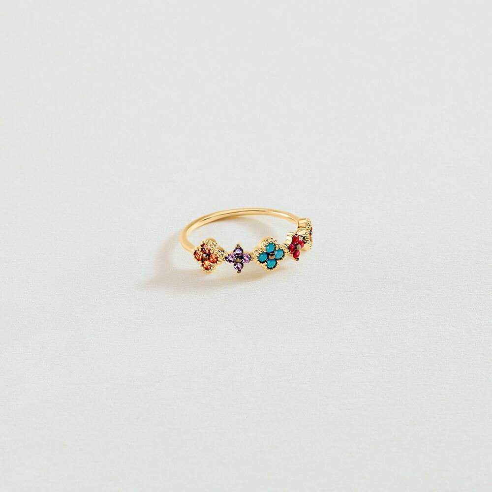 Anillo fino BELOVED - Multicolor / Oro - Anillos de fantas&iacute;a  | Agatha