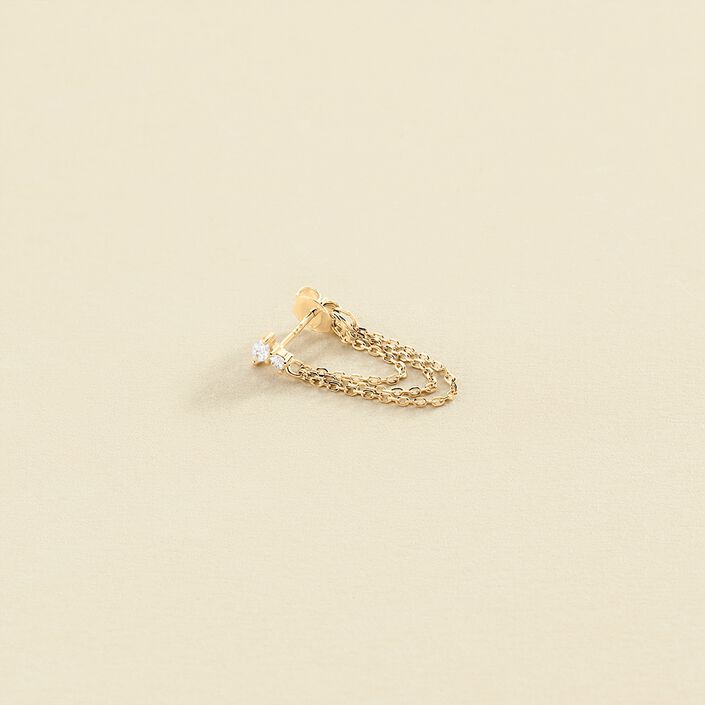 Piercing criolla AMAS - Cristal / Dorado - Piercings  | Agatha
