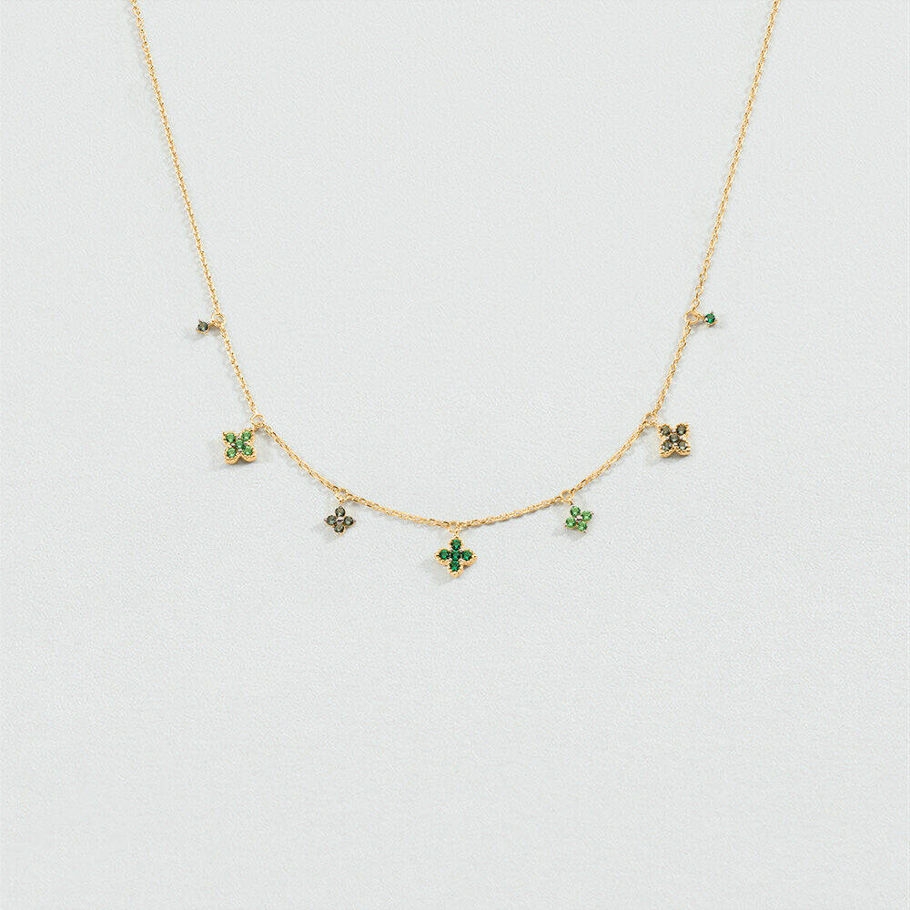 Collar corto BELOVED - Verde / Dorado - Collar corto  | Agatha