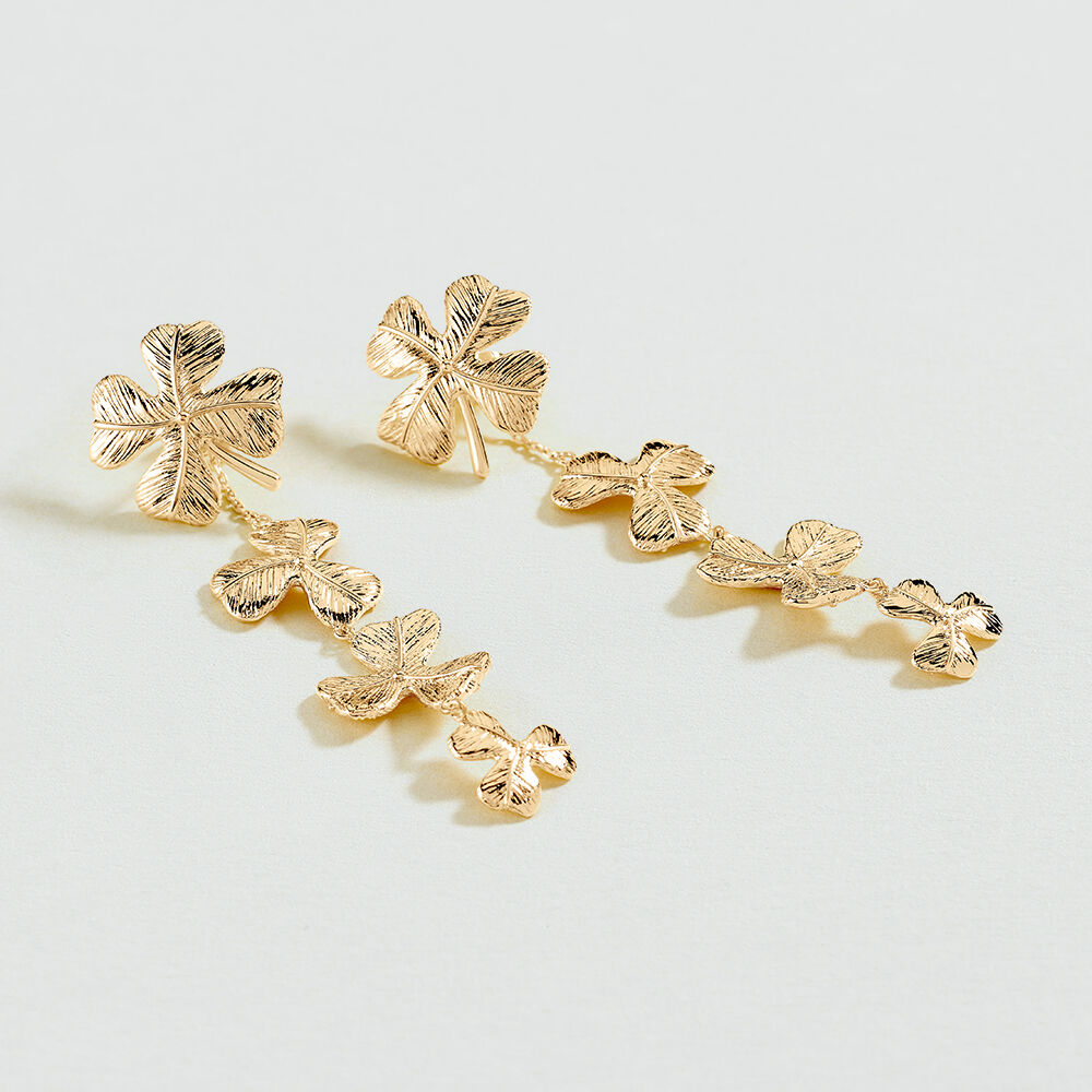 Pendientes largos FELICIA - Dorado - Pendientes de fantas&iacute;a  | Agatha