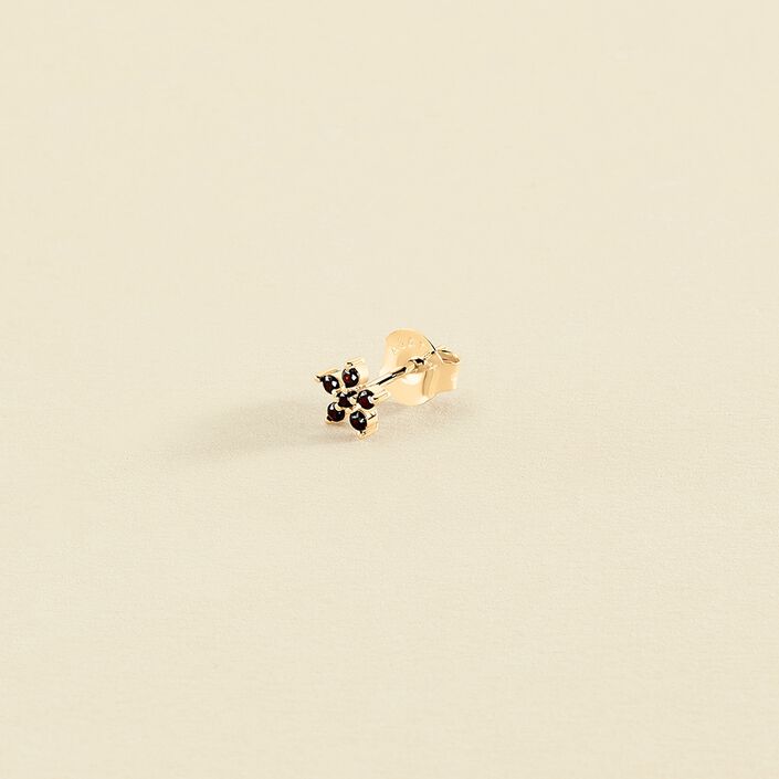 Piercing mini FLOR6 - Negro / Oro - Piercings  | Agatha