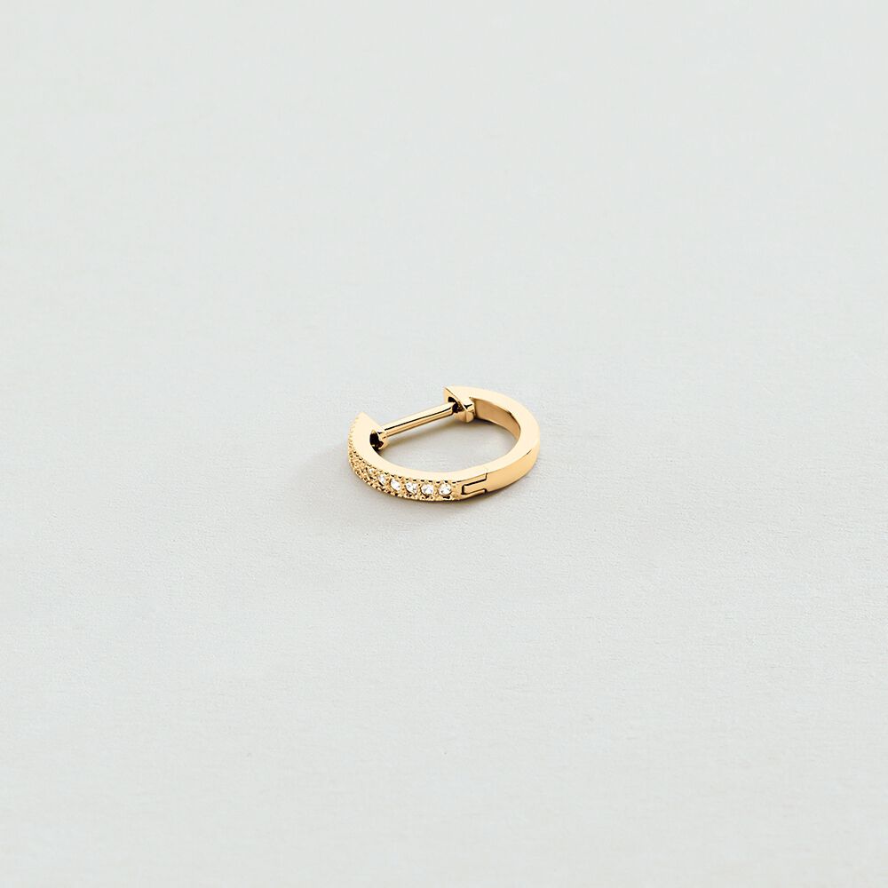 Piercing criolla CRIODIAM - Cristal / Dorado - Piercings  | Agatha