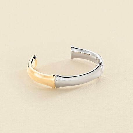 Pulsera rígida BAMBOO - Plata / Oro - Pulseras  | Agatha