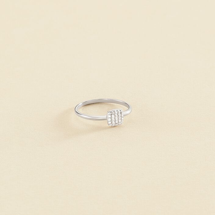 Anillo fino GLORIA - Cristal / Plateado - Anillos  | Agatha