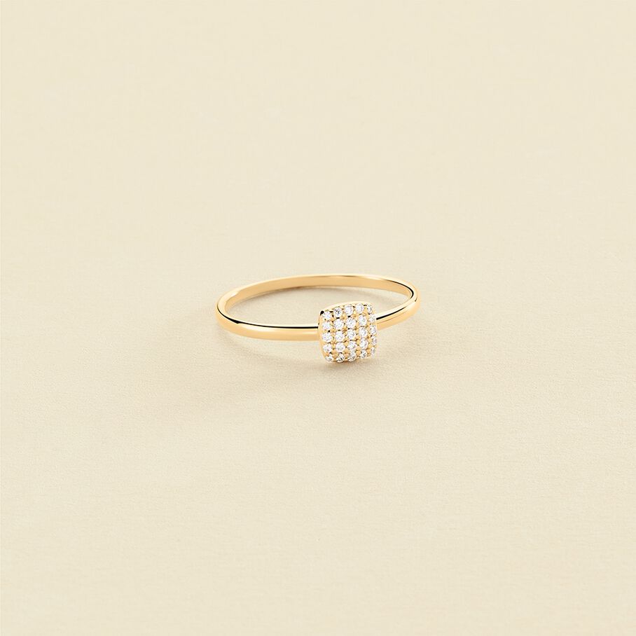 Anillo fino GLORIA - Cristal / Oro - Anillos  | Agatha