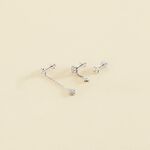 Piercing mini BELOVED - Cristal / Plateado - Piercings  | Agatha