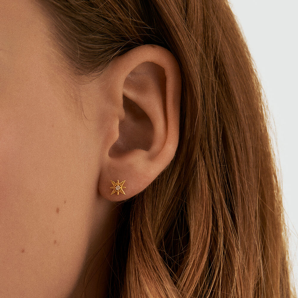 Pendientes cortos OURSE - Cristal / Dorado - Pendientes cortos  | Agatha