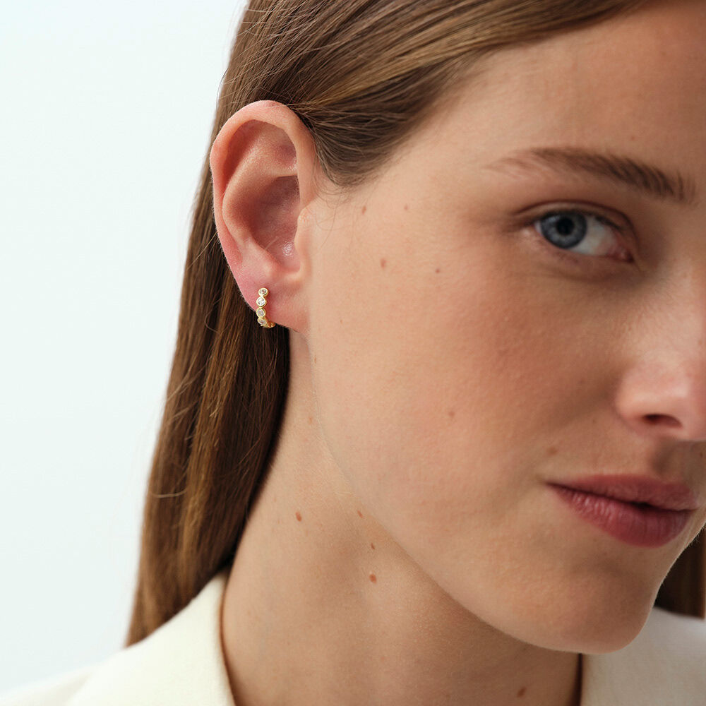 Piercing criolla LEINA - Cristal / Dorado - Piercings  | Agatha