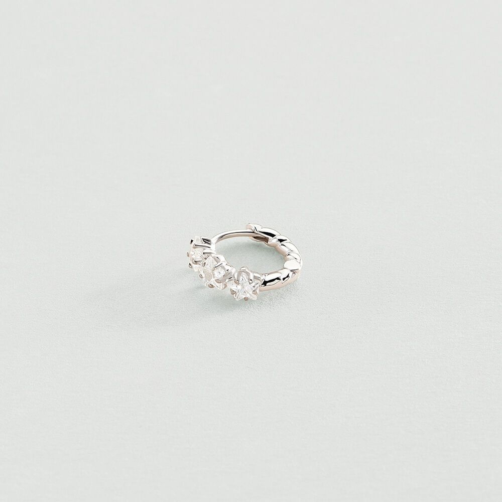 Criolla individual ESTRELLAS MIX & MATCH - Cristal / Plateado - Piercings  | Agatha