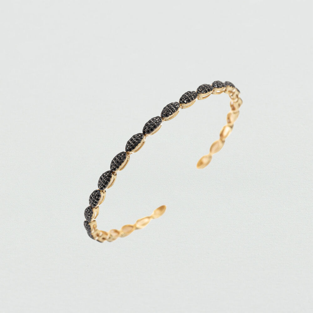 Pulsera rígida ELIP - Negro / Oro - Pulseras  | Agatha