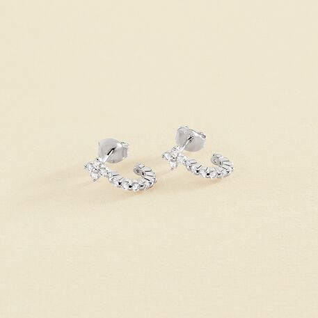 Criollas BELOVED - Cristal / Plateado - Pendientes  | Agatha