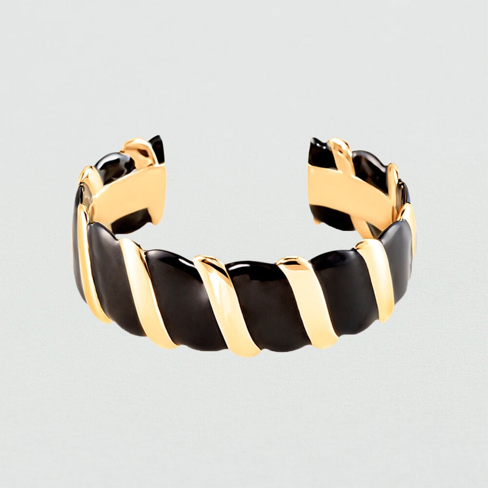 Pulsera esclava SESHA - Negro / Oro - Pulseras  | Agatha