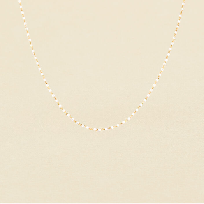 Collar midi SMARTY - Blanco / Oro - Collares  | Agatha