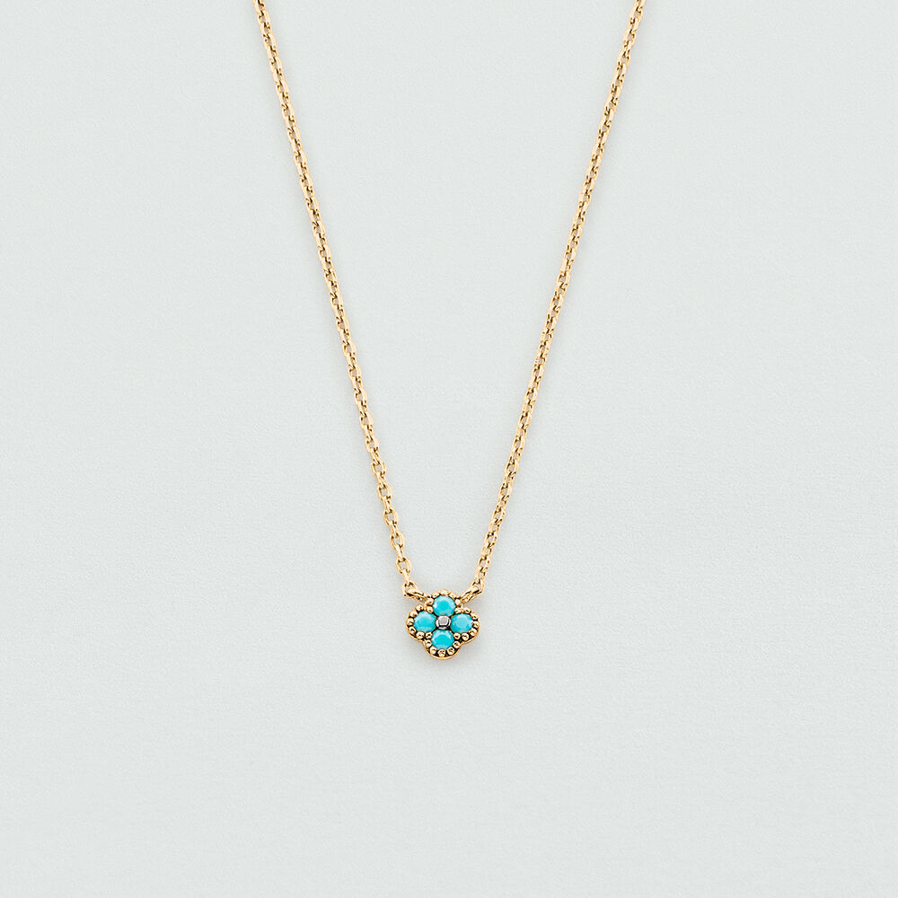 Collar corto BELOVED - Turquesa / Oro - Collar corto  | Agatha