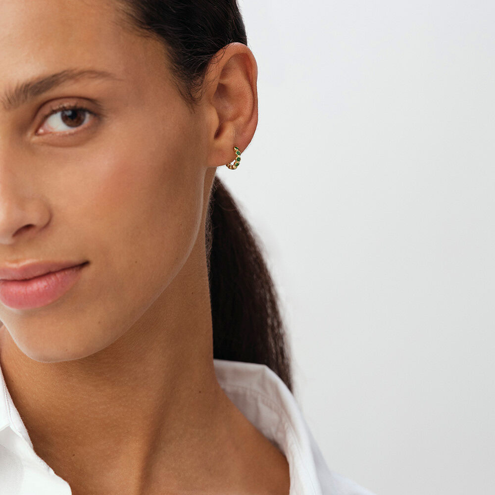 Piercing criolla LEINA - Verde / Dorado - Piercings  | Agatha