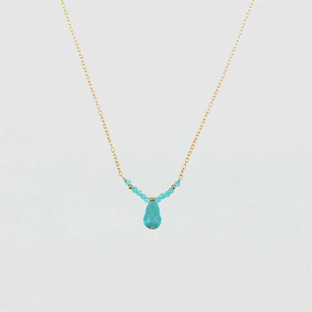 Collar corto CIAM - Turquesa / Oro - Collar corto  | Agatha