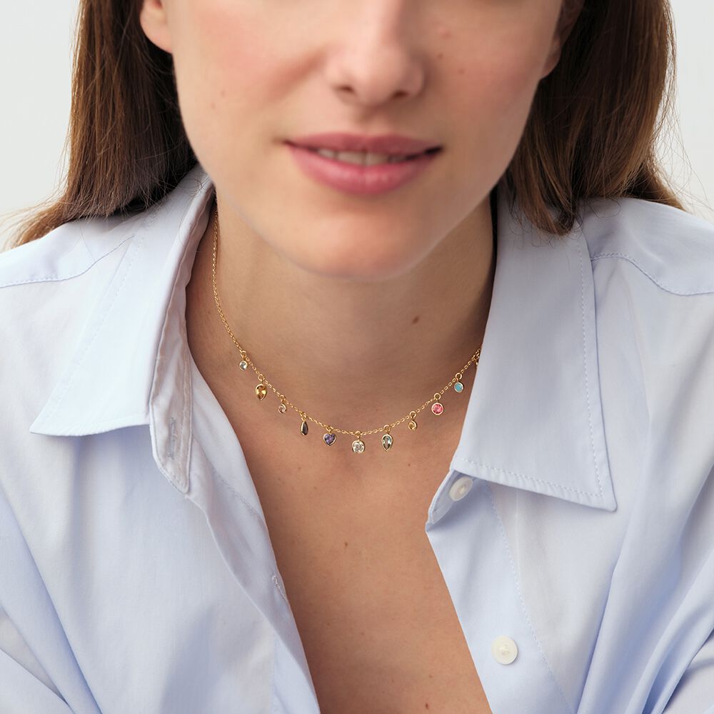 Collar corto CANDY - Multicolor / Oro - Collar corto  | Agatha