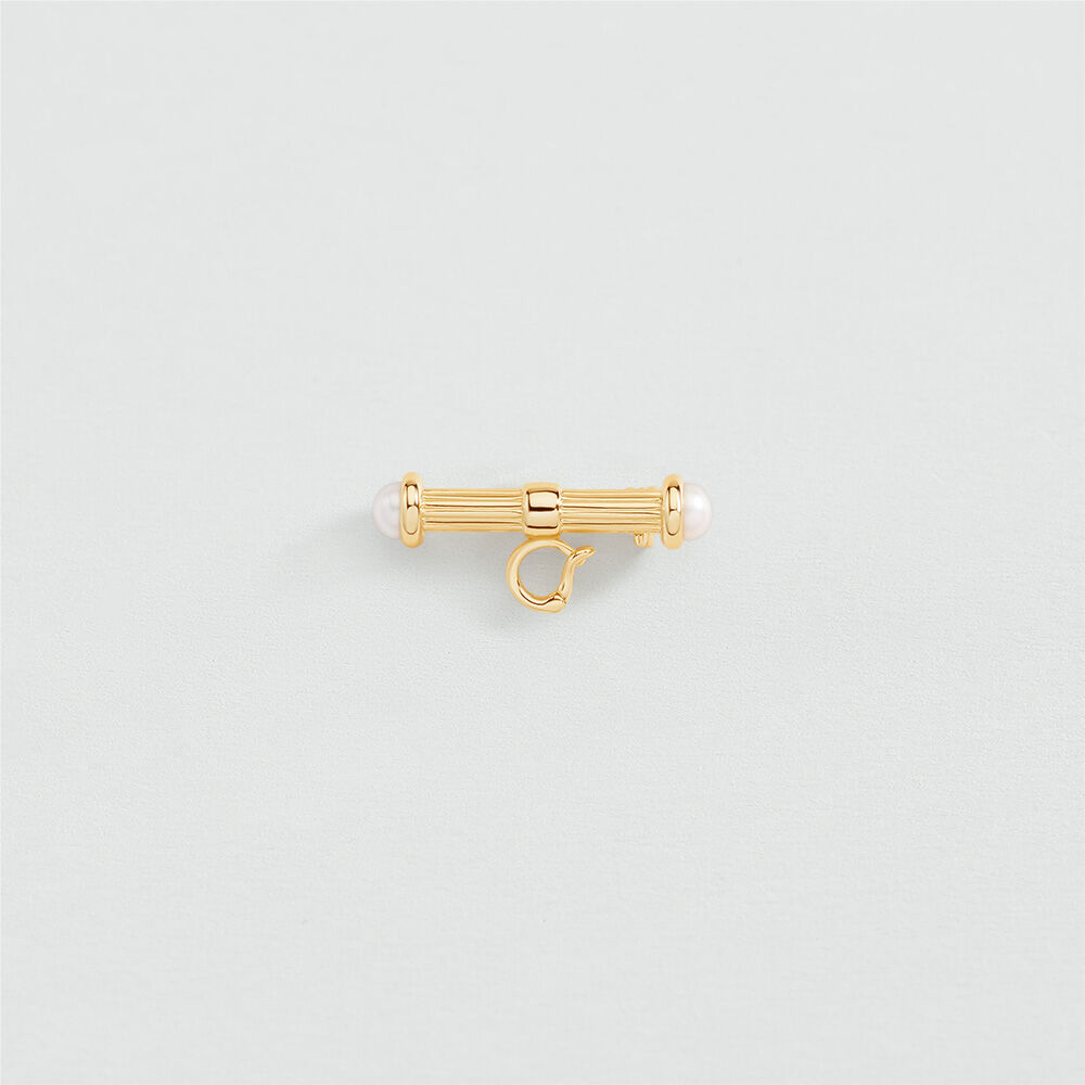 Broche T-BAR - Blanco / Oro - Joyas  | Agatha