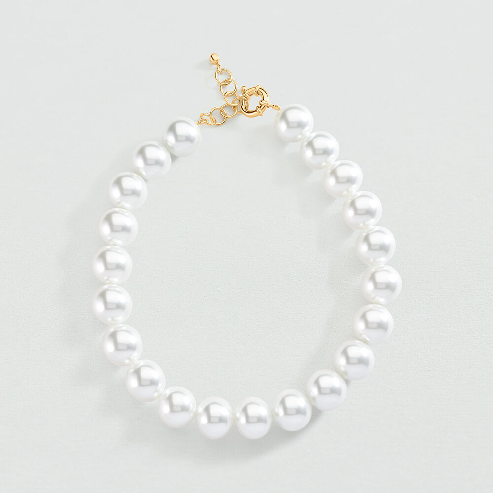 Collar corto PALAIS ROYAL - Perla / Oro - Collar corto  | Agatha