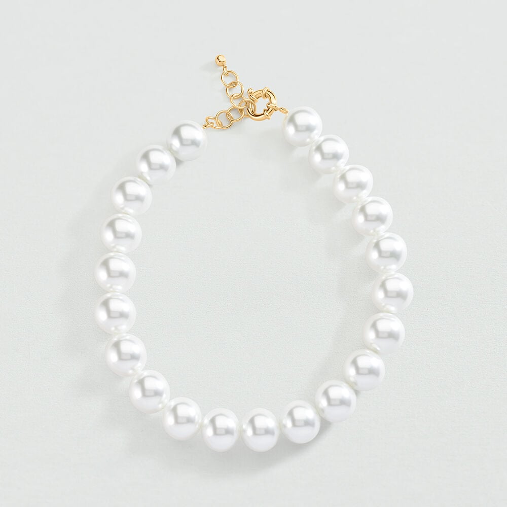 Collar corto PALAIS ROYAL - Perla / Oro - Collar corto  | Agatha