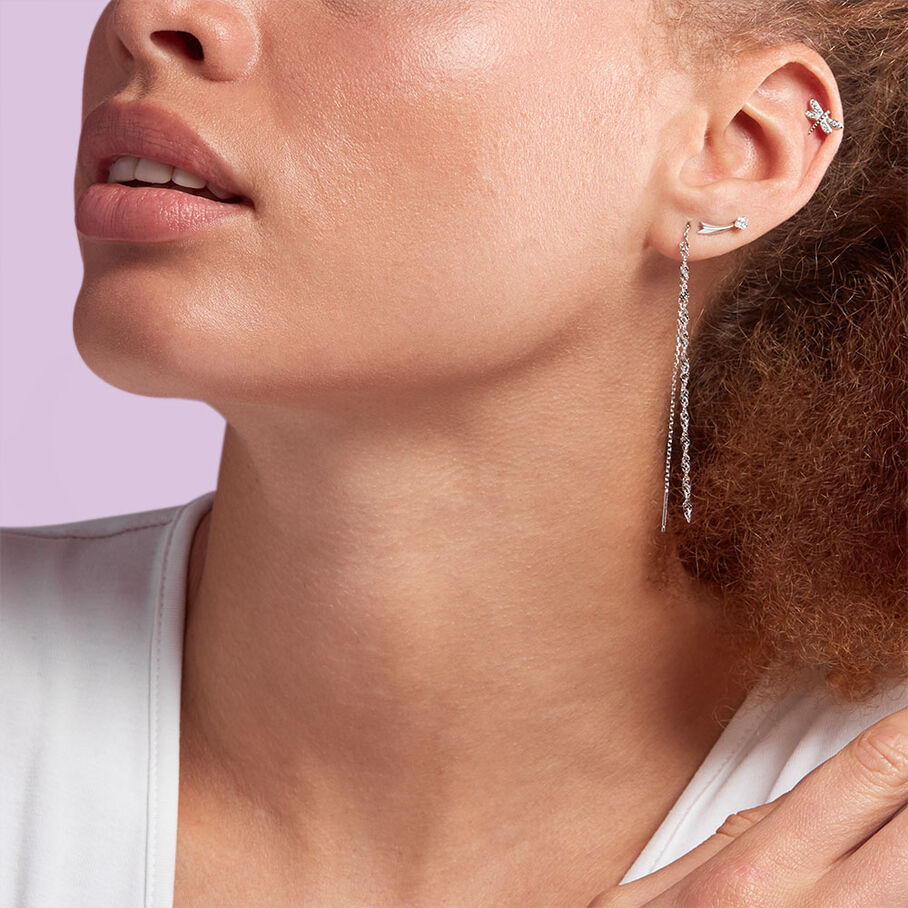 Piercing mini LIBELULA - Cristal / Plateado - Piercings  | Agatha