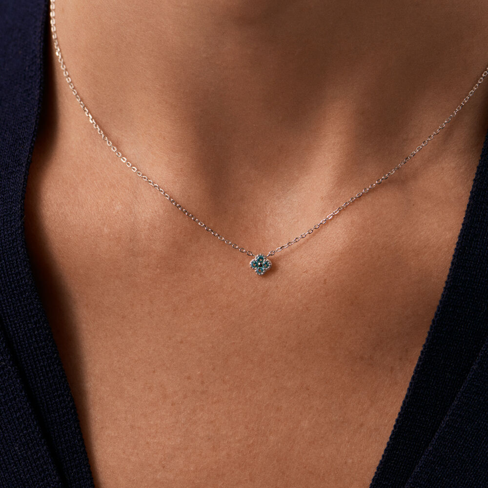 Collar corto BELOVED - Turquesa / Plata - Collar corto  | Agatha