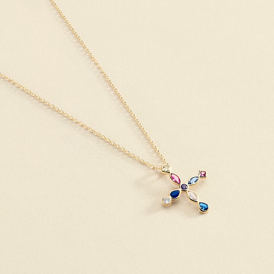 Collar corto LUCES - Multicolor / Oro - Collares  | Agatha