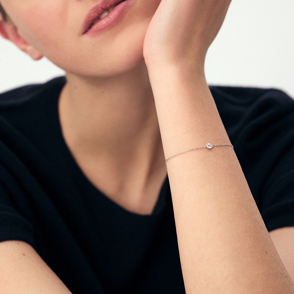 Pulsera de cadena BRILLANT - Cristal / Plateado - Pulsera de cadena  | Agatha