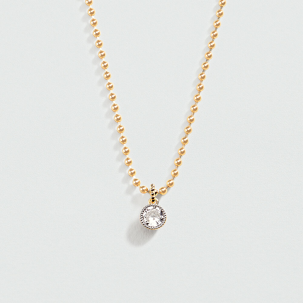 Collar corto BE - Cristal / Dorado - Collar corto  | Agatha