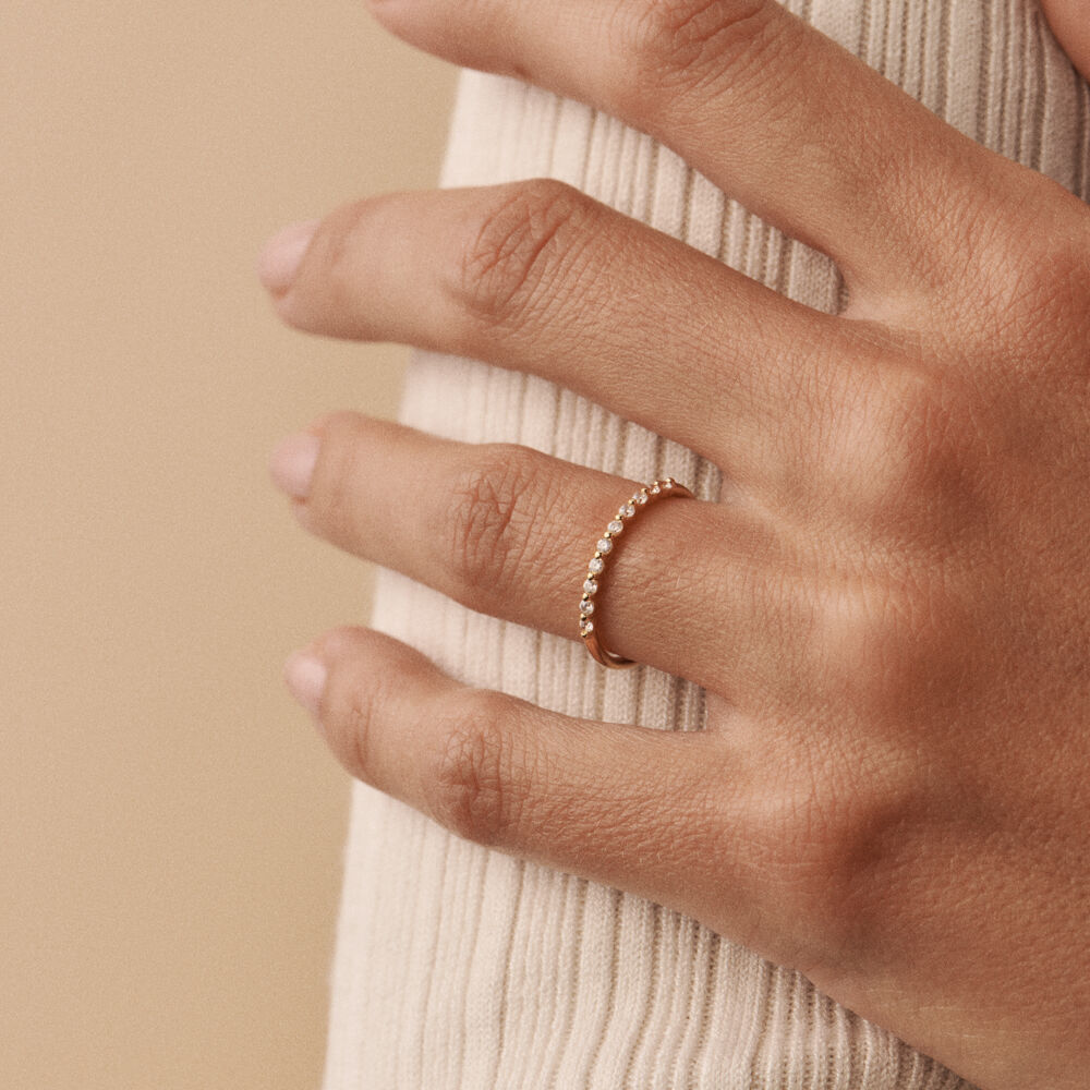 Anillo fino BELOVED - Cristal / Dorado - Anillos de fantasía  | Agatha