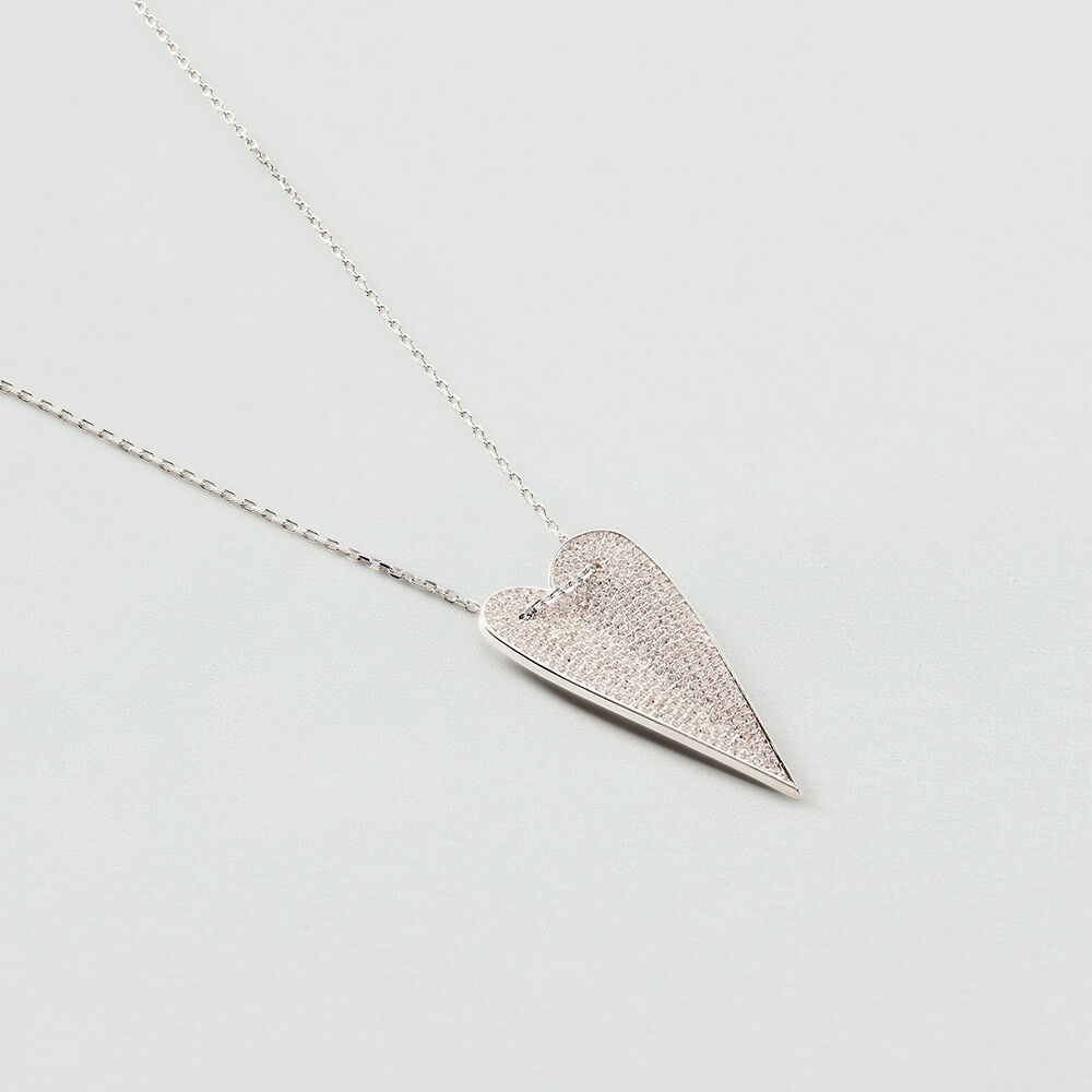 Collar largo CUORE - Cristal / Plateado - Collar largo  | Agatha