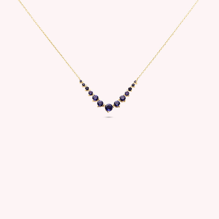 Collar corto ECLIPSE - Azul / Oro - Collares  | Agatha