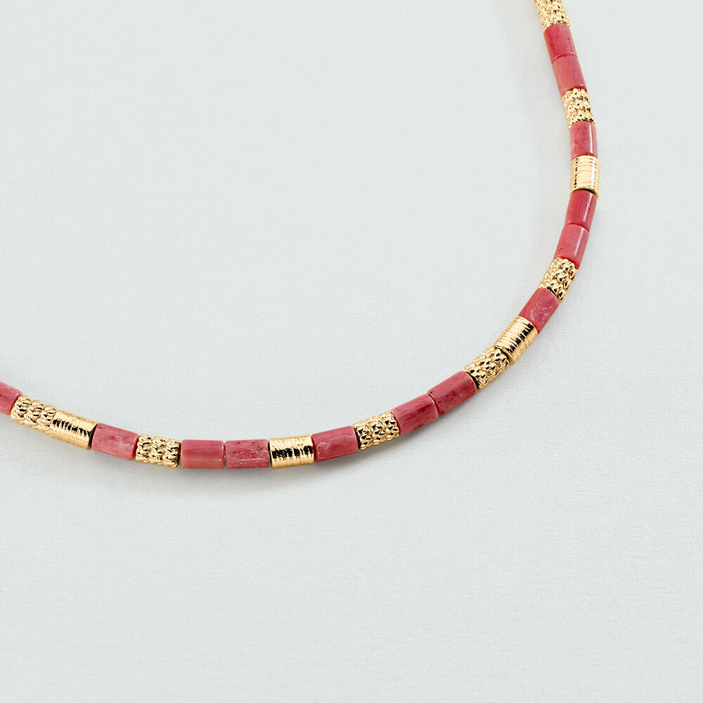 Collar corto PETRA - Rhodochrosyte / dorado - Collar corto  | Agatha