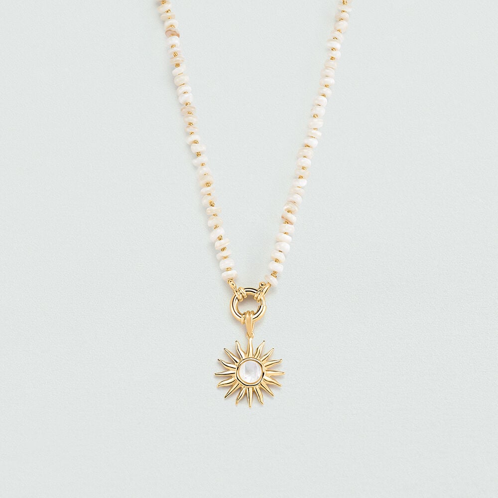 Collar corto TIARE - Blanco / Oro - Collar corto  | Agatha
