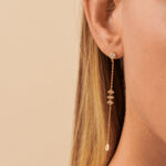 Pendientes largos VERTICE - Cristal / Dorado - Pendientes  | Agatha