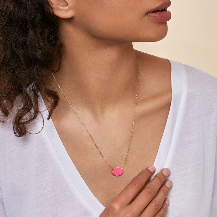 Collar midi ATMA - Madre perla / Rosa - Collares  | Agatha