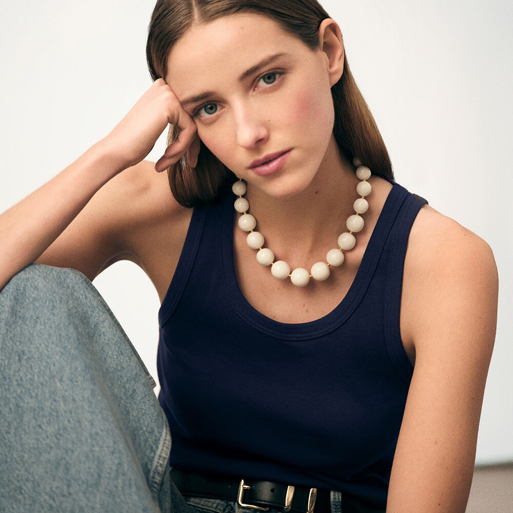 Collar corto PALAIS ROYAL - Marfil / Oro - Collar corto  | Agatha