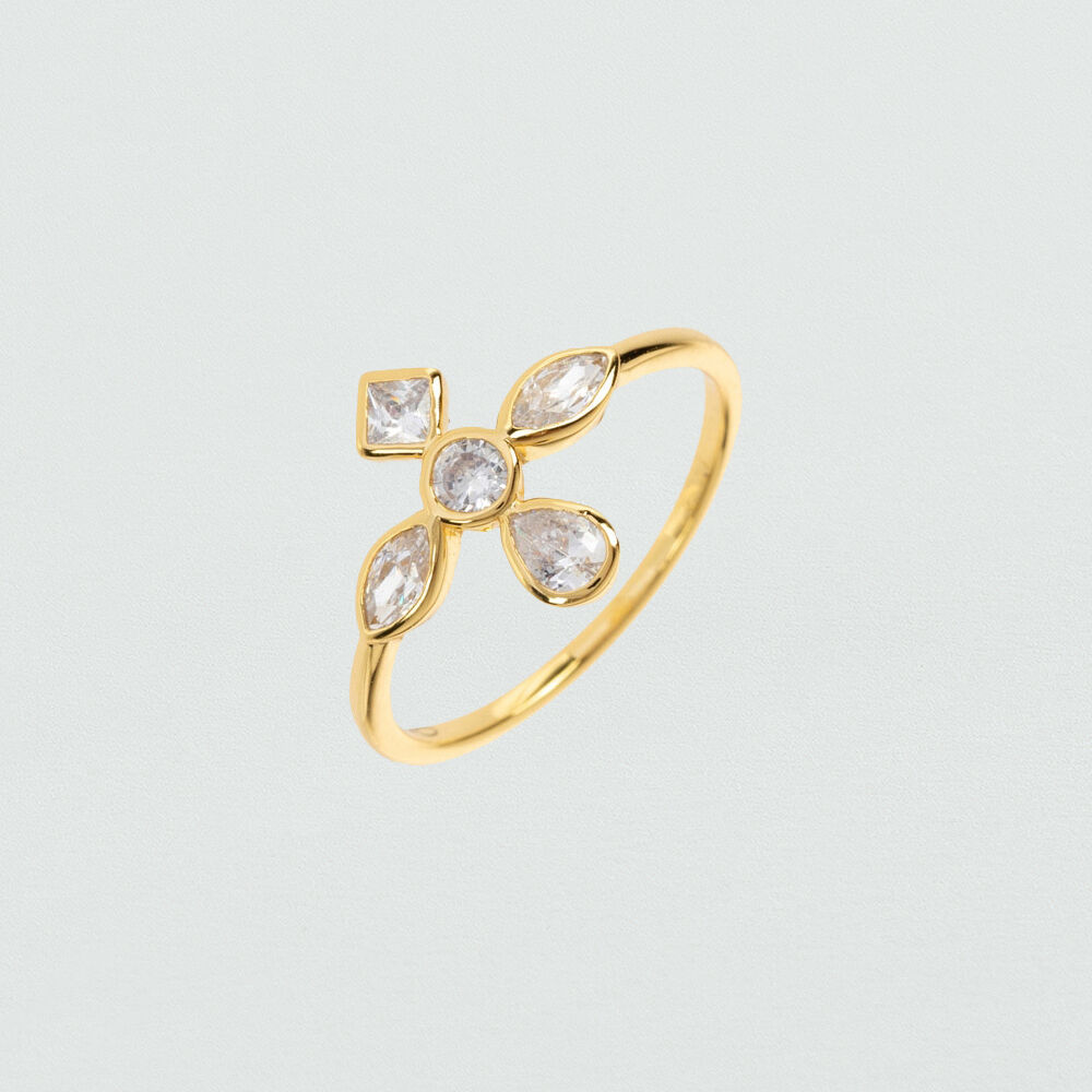 Anillo fino LUCES - Cristal / Dorado - Anillos  | Agatha