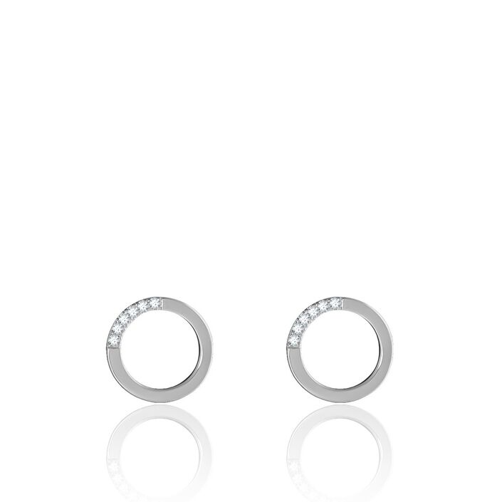 Pendientes cortos RONDALIA - Cristal / Plateado - Pendientes  | Agatha