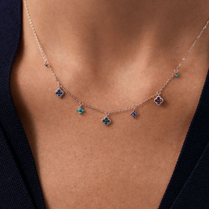 Collar corto BELOVED - Multicolor / Plata - Collares  | Agatha