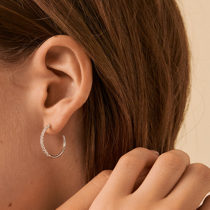 Criollas BELOVED - Cristal / Plateado - Pendientes  | Agatha