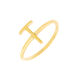 Anillo fino LETTRE T - Dorado - Anillos  | Agatha