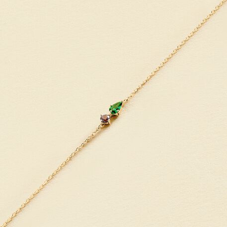 Pulsera de cadena ASTRE - Verde / Dorado - Pulseras  | Agatha