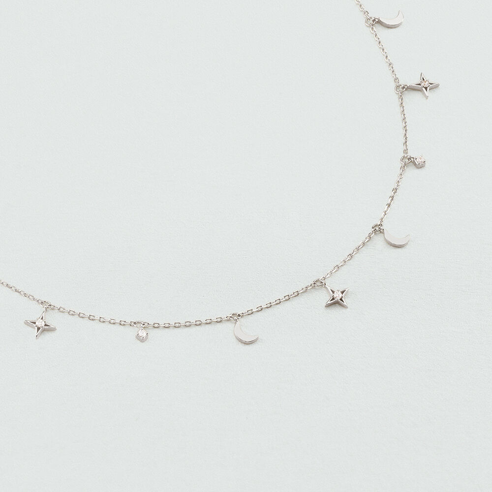 Collar corto NEC1GALAXY - Cristal / Plateado - Collar corto  | Agatha