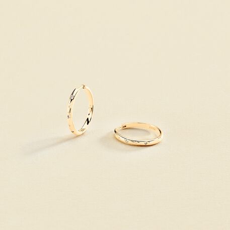 Criollas ALIANZA - Cristal / Dorado - Pendientes  | Agatha