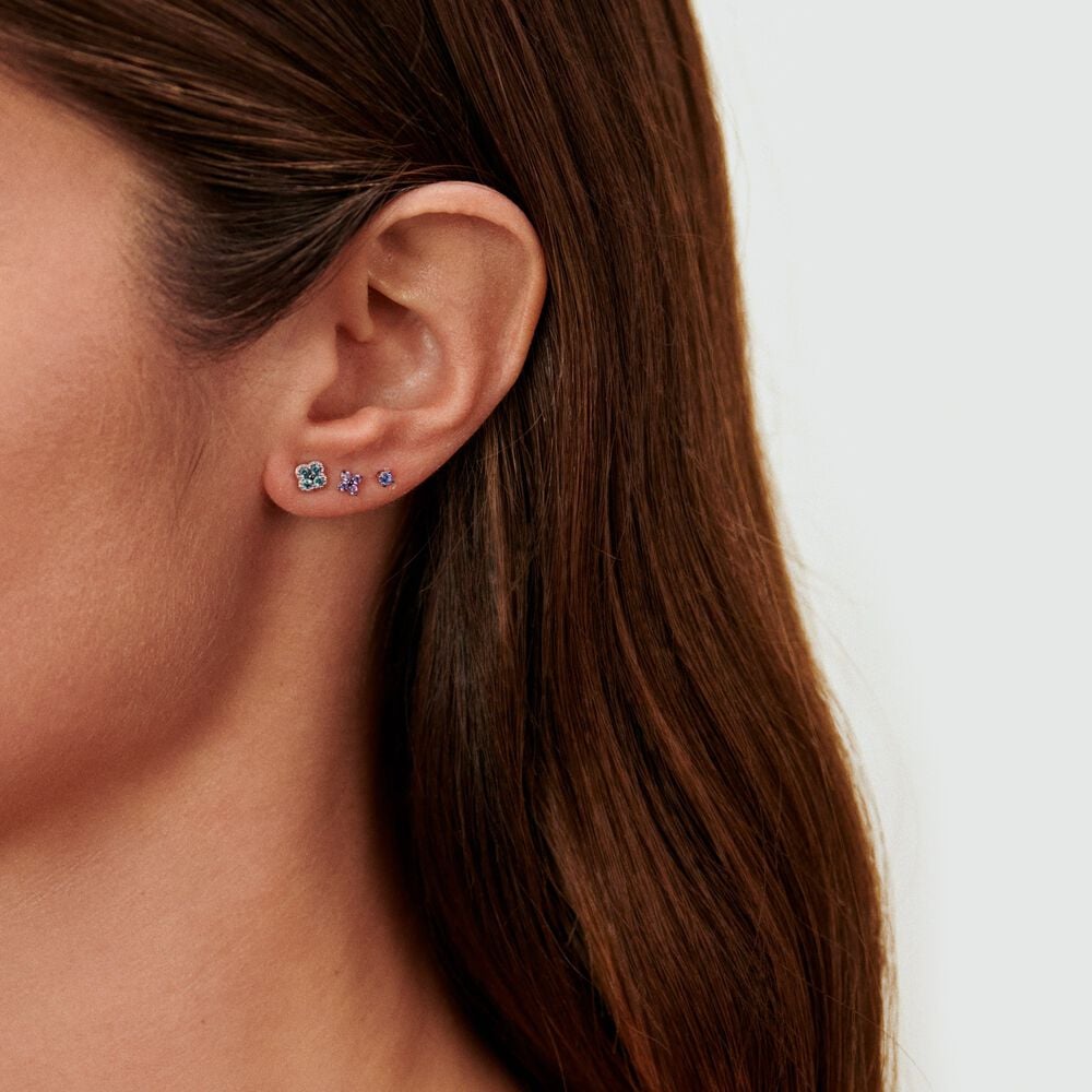 Piercing mini FLOWERY - Multicolor / Plata - Piercings  | Agatha